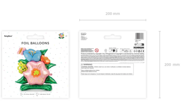 Preview: Stehender Folienballon - Blumen - 100x116cm